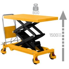   CORMAK TA8015 ollós emelőkocsi (800 kg teherbírás, 1500 mm emelési magasság)