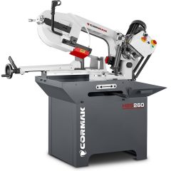   Fém szalagfűrész CORMAK HBS260 + 2 db M42 fűrészlap + 5L Emulgol + ZW580