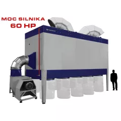   Ipari forgács- és fűrészpor-elszívó Vibra Motor DCV43500 m³/h PREMIUM