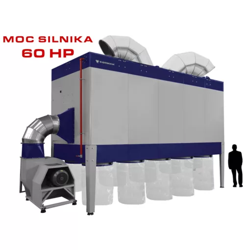 Ipari forgács- és fűrészpor-elszívó Vibra Motor DCV43500 m³/h PREMIUM